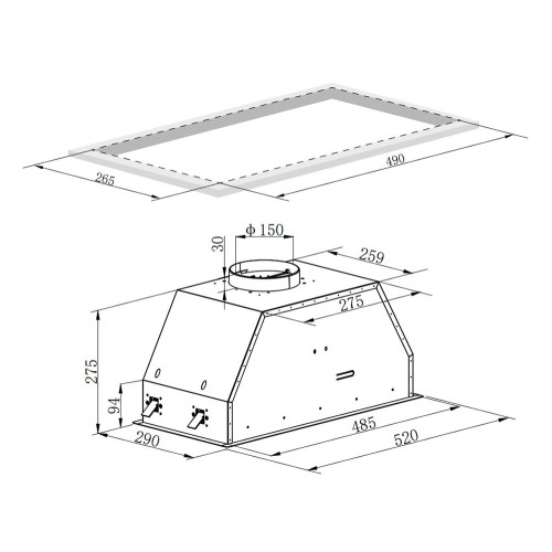 Встраиваемая вытяжка Zigmund Shtain K 019.5 W