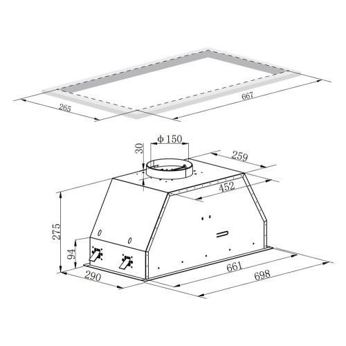 Встраиваемая вытяжка Zigmund Shtain K 019.7 B