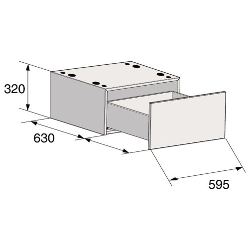 Напольный ящик с выдвижной полкой Asko HP320G