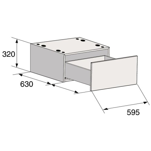 Напольный ящик с выдвижной полкой Asko HP320W