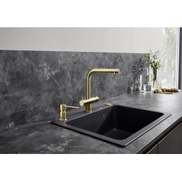 Дозатор для жидкого мыла Blanco Lato сатин золото 526699