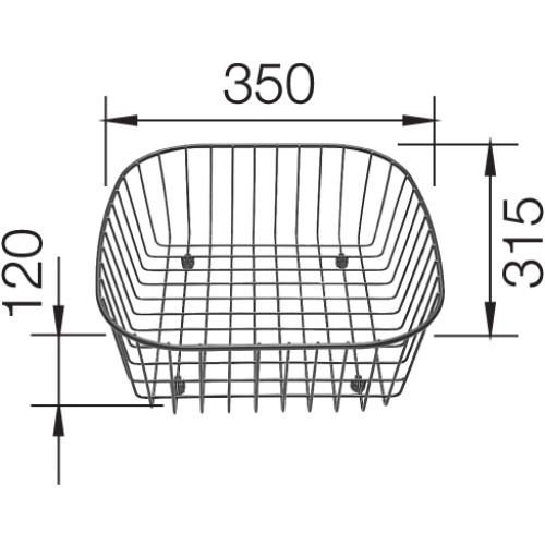 Корзина для посуды Blanco Flex Top 514238