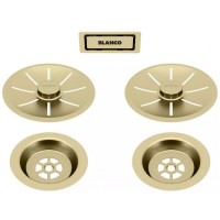 Набор декоративных элементов Blanco C-overflow и InFino® Satin Gold (две чаши) 203477 Набор декоративных элементов Blanco C-overflow и InFino® Satin Gold (две чаши) 203477