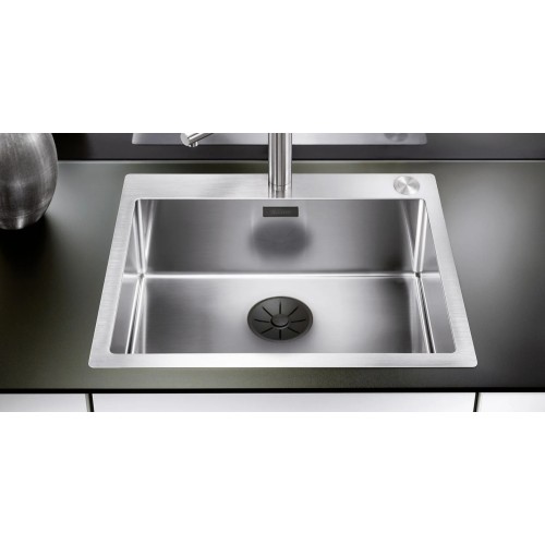 Отводная арматура Blanco InFino® с переливом черный матовый две чаши 239979