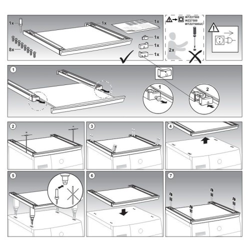 Соединительный элемент с выдвижной пололкой Bosch WTZ27500