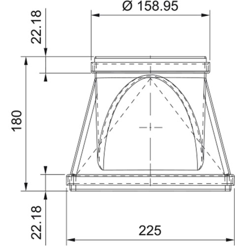 Переходник прямоугольн./круглый Faber RRC 220х90мм