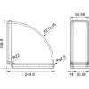 Воздуховод горизонтальный угловой Faber CRO90 220х90мм