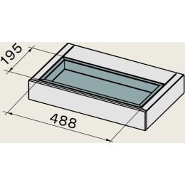 Ёмкость для растений Falmec для полки 60 см KACL.459#3F