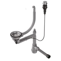 Арматура для одночашевых моек с круглым переливом и клапаном-автоматом Omoikiri WK-1-R-IN-A Арматура для одночашевых моек с круглым переливом и клапаном-автоматом Omoikiri WK-1-R-IN-A