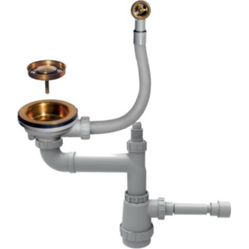 Арматура для одночашевых моек с круглым переливом Omoikiri WK-1-R-AB