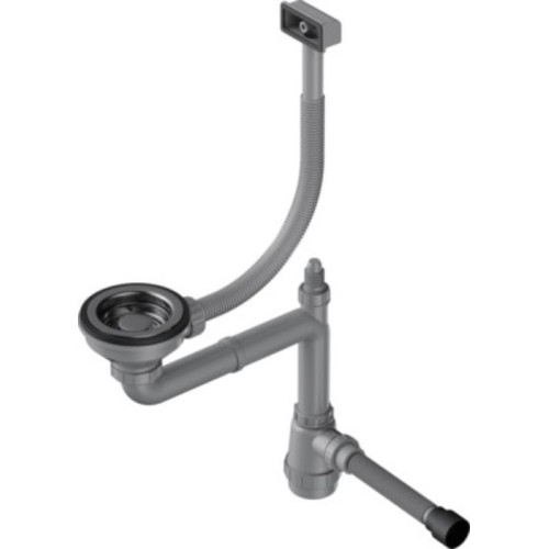 Арматура для одночашевых моек со скрытым прямоугольным переливом Omoikiri WK-1-S GM