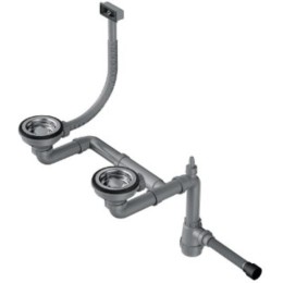 Арматура для полуторачашевых моек со скрытым переливом Omoikiri WK-1.5-S IN