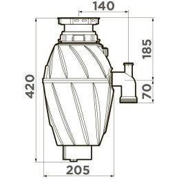 Измельчитель пищевых отходов Omoikiri NAGARE 1000