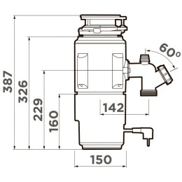 Измельчитель пищевых отходов Omoikiri NAGARE SLIM 1250 AZ 4995066