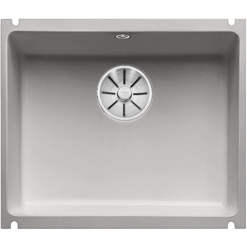 Мойка Blanco SUBLINE 500-U керамика отводная арматура InFino® серый алюминий