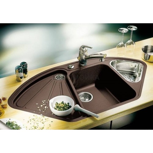 Мойка Blanco Delta-F темная скала