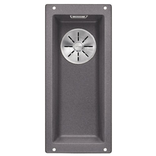 Мойка Blanco SUBLINE 160-U SILGRANIT отводная арматура InFino® темная скала