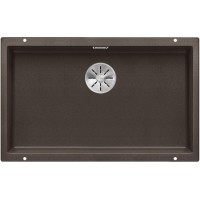 Мойка Blanco SUBLINE 700-U SILGRANIT отводная арматура InFino® кофе