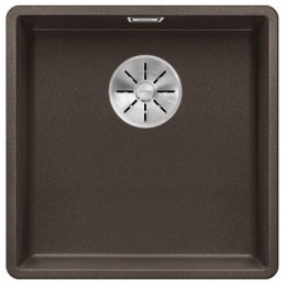 Мойка Blanco SUBLINE 400-F отводная арматура InFino® кофе