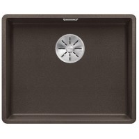 Мойка Blanco SUBLINE 500-F отводная арматура InFino® кофе