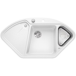Мойка Blanco DELTA II-F SILGRANIT клапан-автомат InFino® белый