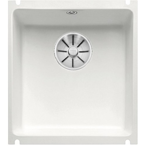 Мойка Blanco SUBLINE 375-U керамика отводная арматура InFino® матовый белый