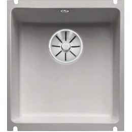 Мойка Blanco SUBLINE 375-U керамика отводная арматура InFino® серый алюминий