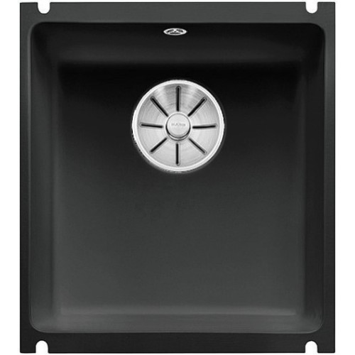 Мойка Blanco SUBLINE 375-U керамика отводная арматура InFino® черный