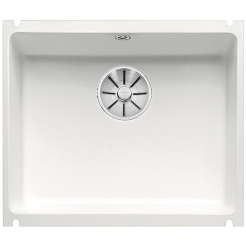 Мойка Blanco SUBLINE 500-U керамика отводная арматура InFino® матовый белый