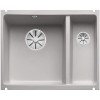 Мойка Blanco SUBLINE 350/150-U керамика отводная арматура InFino® серый алюминий