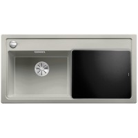 Мойка Blanco ZENAR XL 6 S чаша слева, доска стекло клапан-автомат InFino® жемчужный