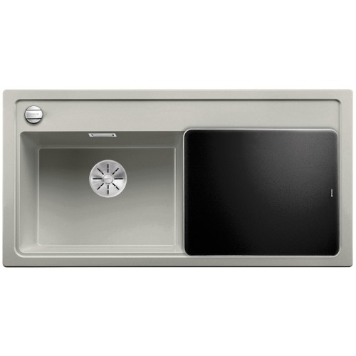 Мойка Blanco ZENAR XL 6 S чаша слева, доска стекло клапан-автомат InFino® жемчужный