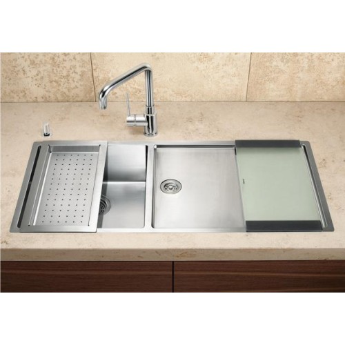 Мойка Blanco Claron 400/550-T-IF/N чаша слева нержавеющая сталь