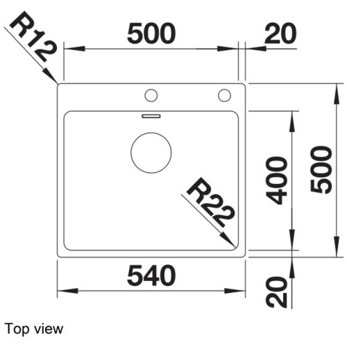 Мойка BLANCO ANDANO 500-IF/A нержавеющая сталь, клапан-автомат