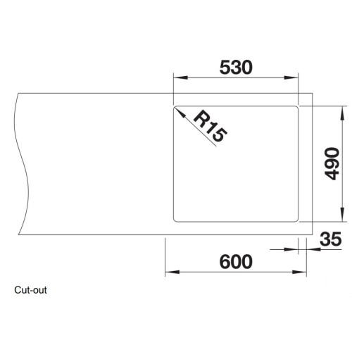 Мойка BLANCO ANDANO 500-IF/A нержавеющая сталь, клапан-автомат