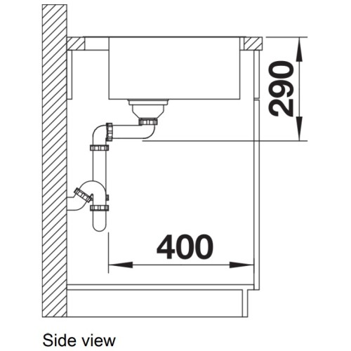 Мойка BLANCO ANDANO 500-IF/A нержавеющая сталь, клапан-автомат