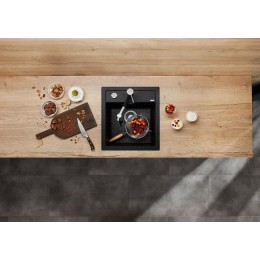 Мойка BLANCO DALAGO 45 Silgranit черный, клапан-автомат