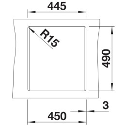 Мойка BLANCO DALAGO 45 Silgranit черный, клапан-автомат