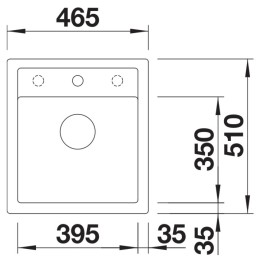 Мойка BLANCO DALAGO 45 Silgranit черный, клапан-автомат