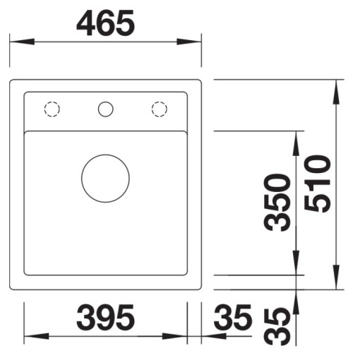 Мойка BLANCO DALAGO 45 Silgranit черный, клапан-автомат