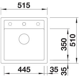Мойка BLANCO DALAGO 5 Silgranit черный, клапан-автомат