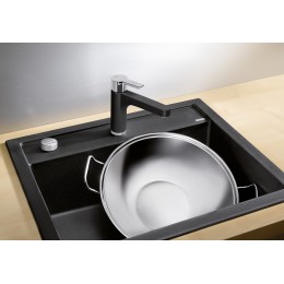 Мойка BLANCO DALAGO 6 Silgranit черный, клапан-автомат