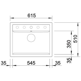 Мойка BLANCO DALAGO 6 Silgranit черный, клапан-автомат