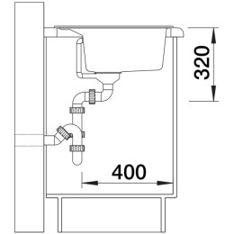 Мойка BLANCO DALAGO 8 Silgranit черный, клапан-автомат