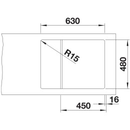 Мойка BLANCO ELON 45 S Silgranit черный, клапан-автомат