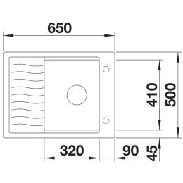 Мойка BLANCO ELON 45 S Silgranit черный, клапан-автомат
