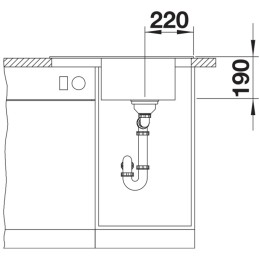 Мойка BLANCO ELON 45 S Silgranit черный, клапан-автомат
