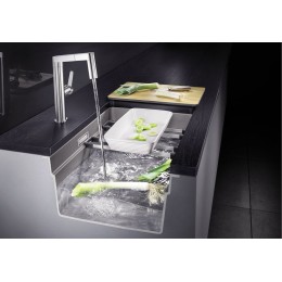 Мойка Blanco Etagon 500-U SILGRANIT вулканический серый клапан-автомат InFino 527258