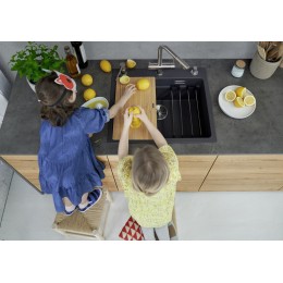 Мойка BLANCO ETAGON 6 Silgranit темная скала