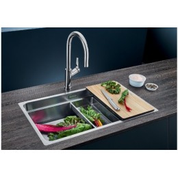 Мойка Blanco Etagon 700-IF нержавеющая сталь полированная клапан-автомат InFino 524272